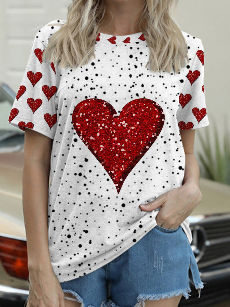 Diamond Heart T-Shirt - FASHION