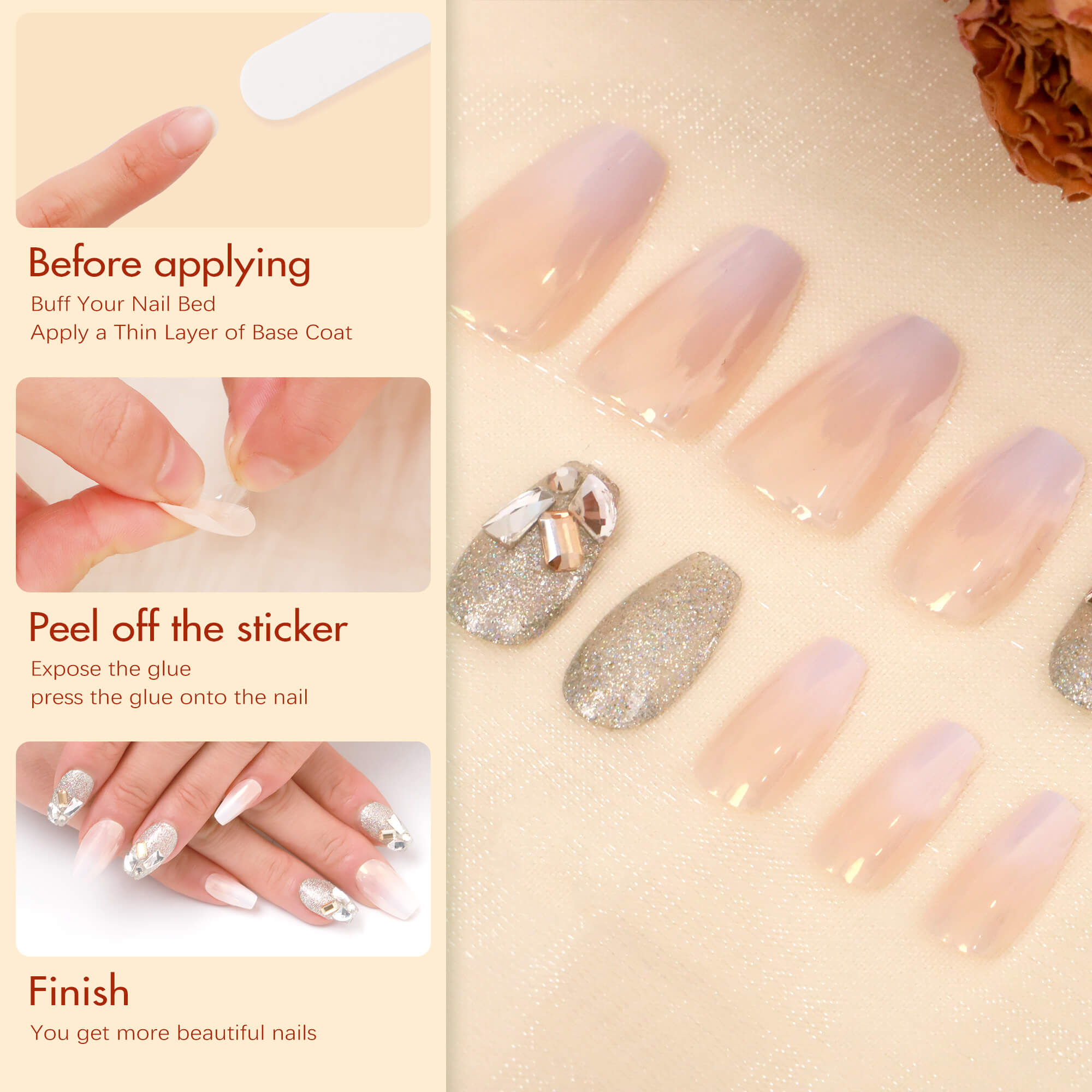 Nail Tips - Diamond Fragment - FASHION