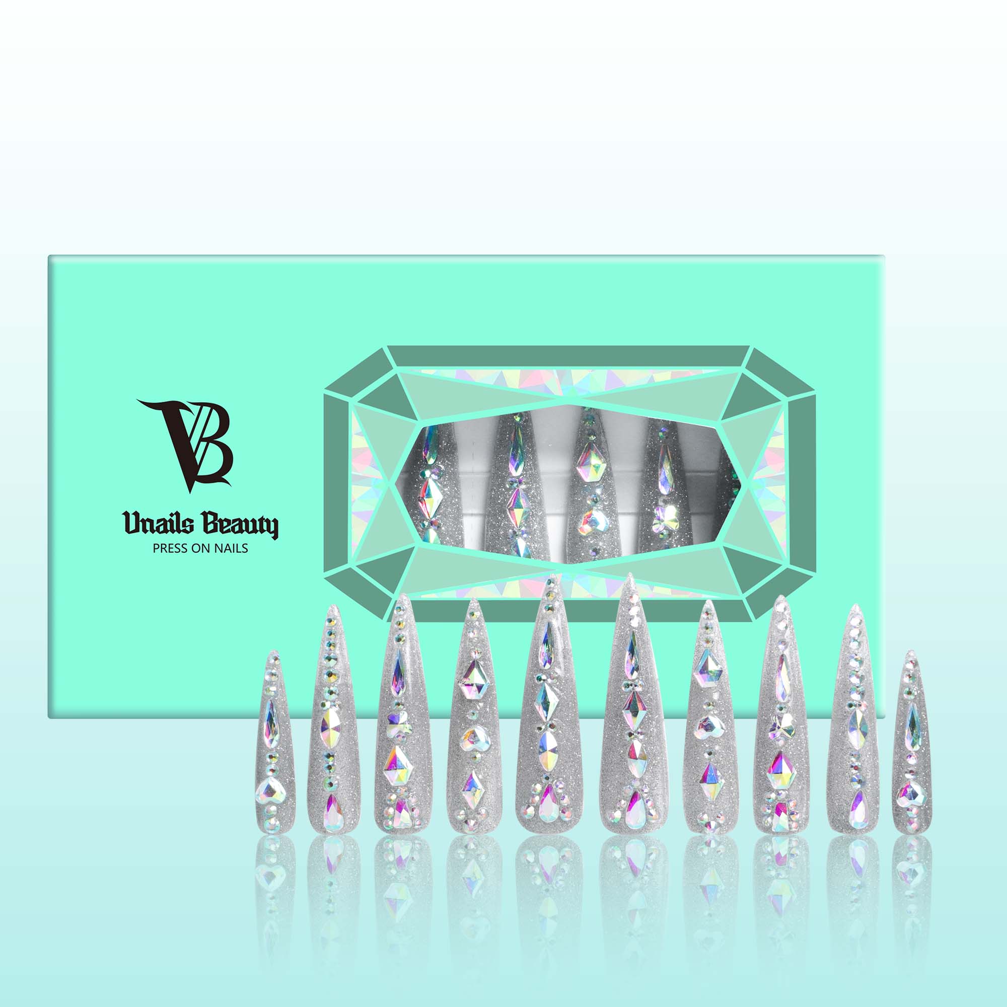 Nail Tips - Snow Queen - FASHION