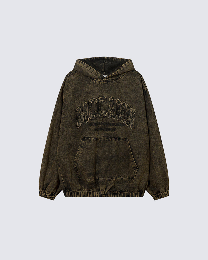Vintage-Style Brown Hoodie - FASHION